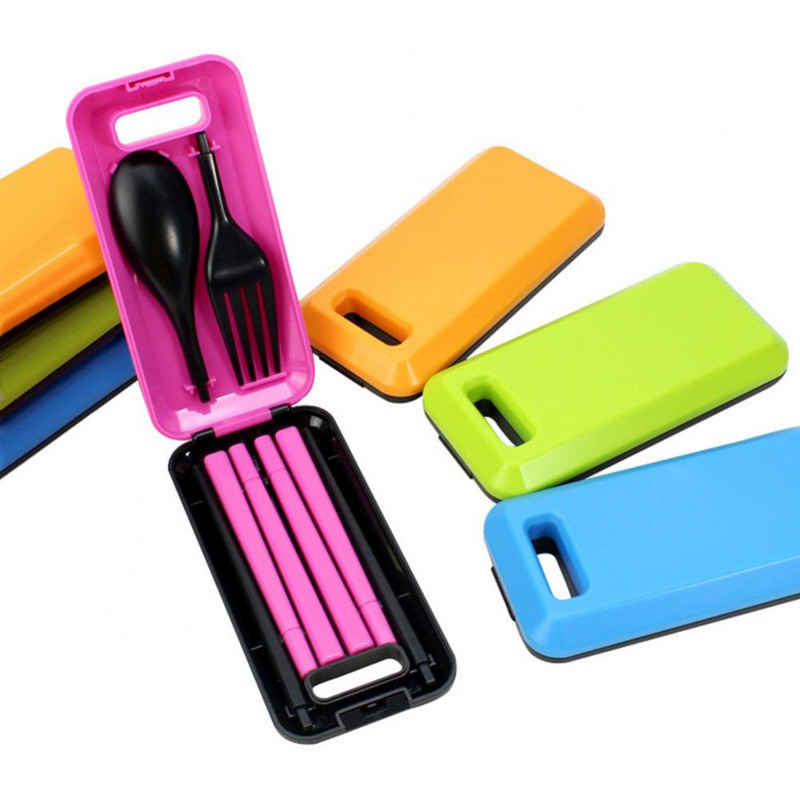 Pārnēsājams galda piederumu karotes 3 gab. Ceļojumu saliekamās dakšu irbulīši āra kempinga komplekts