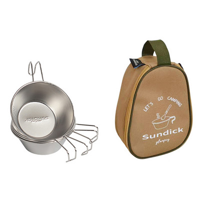 4gab 310 ml nerūsējošā tērauda Sierra krūzes ar uzglabāšanas somu Pārnēsājami āra piknika galda piederumi griliem, pārgājieniem, kempinga kausiem