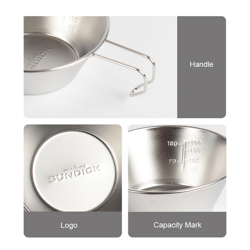 4gab 310 ml nerūsējošā tērauda Sierra krūzes ar uzglabāšanas somu Pārnēsājami āra piknika galda piederumi griliem, pārgājieniem, kempinga kausiem