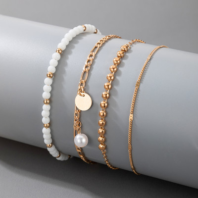 Tocona 6gab./komplekts Bohēmijas fāzēm aproces sievietēm Skaisti ziedi ar lapu dobu ģeometriju, regulējamu pušķu rotaslietas 9143