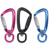 Κλιπ καραμπίνερ ασφαλείας Auto Locking 360 Rotational Hook 4KN Pull for Dog Leash Hammocks Σακίδια πλάτης Αξεσουάρ αναρρίχησης εξωτερικού χώρου