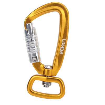Κλιπ καραμπίνερ ασφαλείας Auto Locking 360 Rotational Hook 4KN Pull for Dog Leash Hammocks Σακίδια πλάτης Αξεσουάρ αναρρίχησης εξωτερικού χώρου