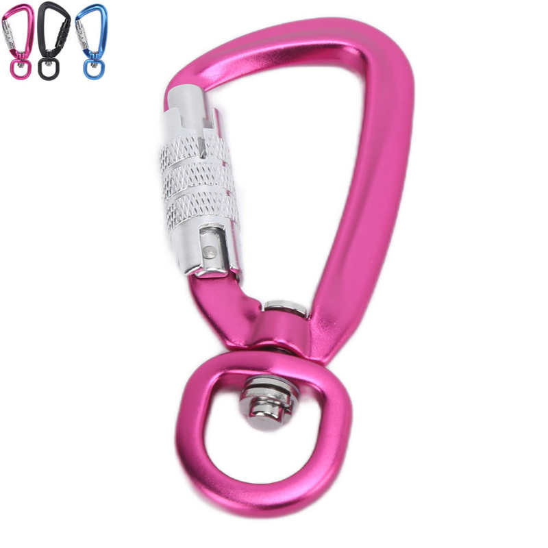 Κλιπ καραμπίνερ ασφαλείας Auto Locking 360 Rotational Hook 4KN Pull for Dog Leash Hammocks Σακίδια πλάτης Αξεσουάρ αναρρίχησης εξωτερικού χώρου