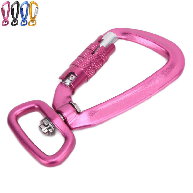 Κλιπ καραμπίνερ ασφαλείας Auto Locking 360 Rotational Hook 4KN Pull for Dog Leash Hammocks Σακίδια πλάτης Αξεσουάρ αναρρίχησης εξωτερικού χώρου