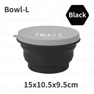 Kempinga galda piederumi Silikona saliekamās bļodas kauss 40 ℃-230 ℃ Augstas temperatūras izturības pārnēsājams bļodas trauks āra piknika ceļojumiem 7 krāsu