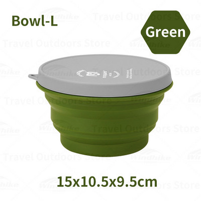 Kempinga galda piederumi Silikona saliekamās bļodas kauss 40 ℃-230 ℃ Augstas temperatūras izturības pārnēsājams bļodas trauks āra piknika ceļojumiem 7 krāsu