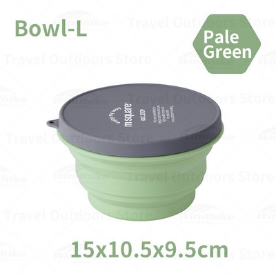 Kempinga galda piederumi Silikona saliekamās bļodas kauss 40 ℃-230 ℃ Augstas temperatūras izturības pārnēsājams bļodas trauks āra piknika ceļojumiem 7 krāsu