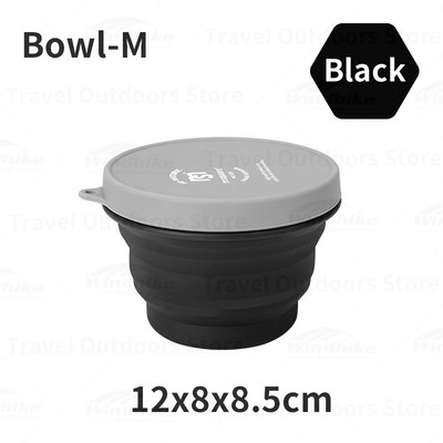 Kempinga galda piederumi Silikona saliekamās bļodas kauss 40 ℃-230 ℃ Augstas temperatūras izturības pārnēsājams bļodas trauks āra piknika ceļojumiem 7 krāsu
