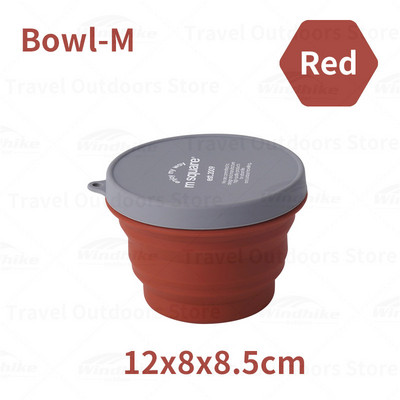Kempinga galda piederumi Silikona saliekamās bļodas kauss 40 ℃-230 ℃ Augstas temperatūras izturības pārnēsājams bļodas trauks āra piknika ceļojumiem 7 krāsu