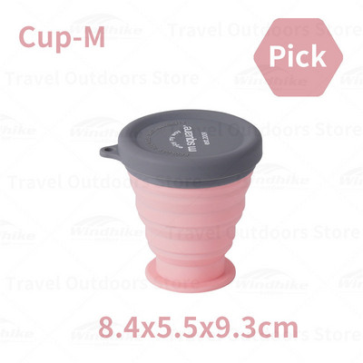 Kempinga galda piederumi Silikona saliekamās bļodas kauss 40 ℃-230 ℃ Augstas temperatūras izturības pārnēsājams bļodas trauks āra piknika ceļojumiem 7 krāsu