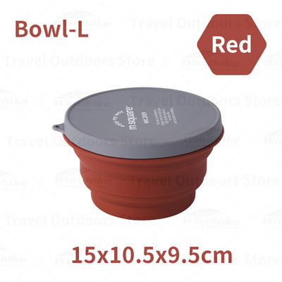 Kempinga galda piederumi Silikona saliekamās bļodas kauss 40 ℃-230 ℃ Augstas temperatūras izturības pārnēsājams bļodas trauks āra piknika ceļojumiem 7 krāsu