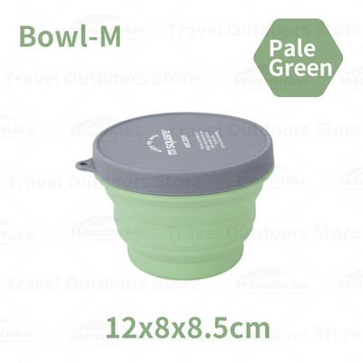 Kempinga galda piederumi Silikona saliekamās bļodas kauss 40 ℃-230 ℃ Augstas temperatūras izturības pārnēsājams bļodas trauks āra piknika ceļojumiem 7 krāsu