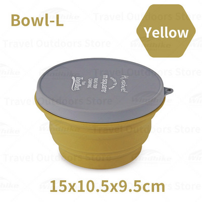 Kempinga galda piederumi Silikona saliekamās bļodas kauss 40 ℃-230 ℃ Augstas temperatūras izturības pārnēsājams bļodas trauks āra piknika ceļojumiem 7 krāsu