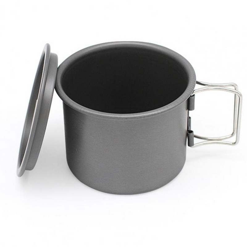 200 ml/300 ml naudingas kelioninis puodelis nuo rūdžių Daugiafunkcis aliuminio lydinio karščiui atsparus kuprinės puodelis