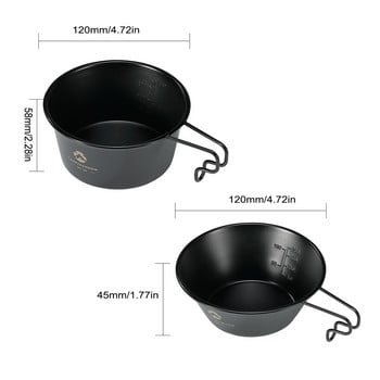 CAMPINGMOON 2 бр. Sierra Bowls Set Outdoor Sierra Bowl от неръждаема стомана Преносими прибори за пикник за туризъм, къмпинг, раница