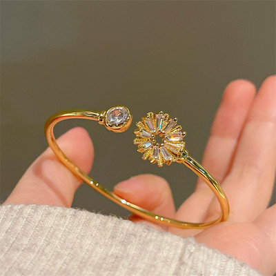 Naujos mados prabangus saldus lankelis cirkonio sidabro spalvos vario atviros apyrankės moterims, blizgios, pilnas kalnų krištolo papuošalų vakarėlio dovana