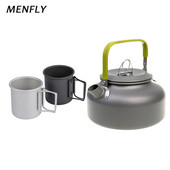 MENFLY Camping kávéfőző készlet Hordozható összecsukható titán csésze kellékek turisztikai bögre edények piknik teáskanna étkészlet edény