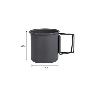 MENFLY Camping kávéfőző készlet Hordozható összecsukható titán csésze kellékek turisztikai bögre edények piknik teáskanna étkészlet edény