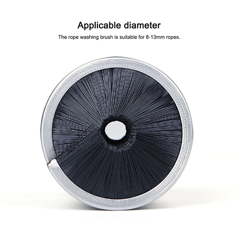 Laipiojimo lynų valymo šepetys nerūdijančio plieno lukšto uola Žygių speleo virvės plovimo šepečiai lauko stovyklavimo palapinės virvės valymo įrankis