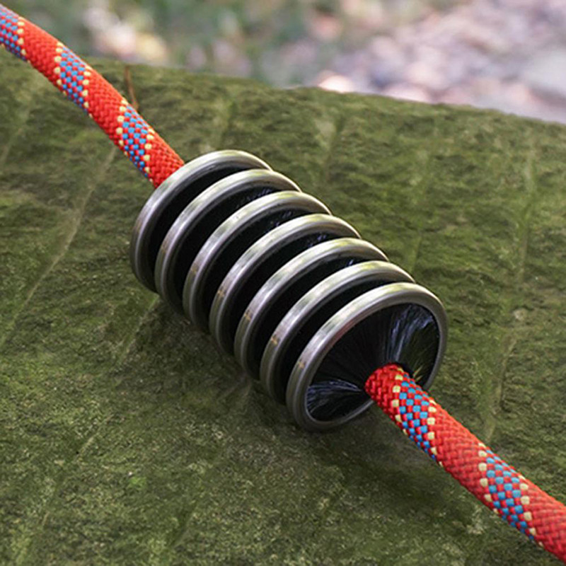 Laipiojimo lynų valymo šepetys nerūdijančio plieno lukšto uola Žygių speleo virvės plovimo šepečiai lauko stovyklavimo palapinės virvės valymo įrankis