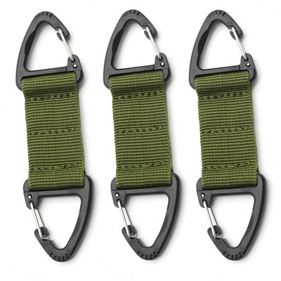 3GB āra kempings pārgājieni Molle karabīne trīsstūra sprādzes siksnas stiprinājums sprādzes jostas klipsis Atslēgas atslēgas āķis