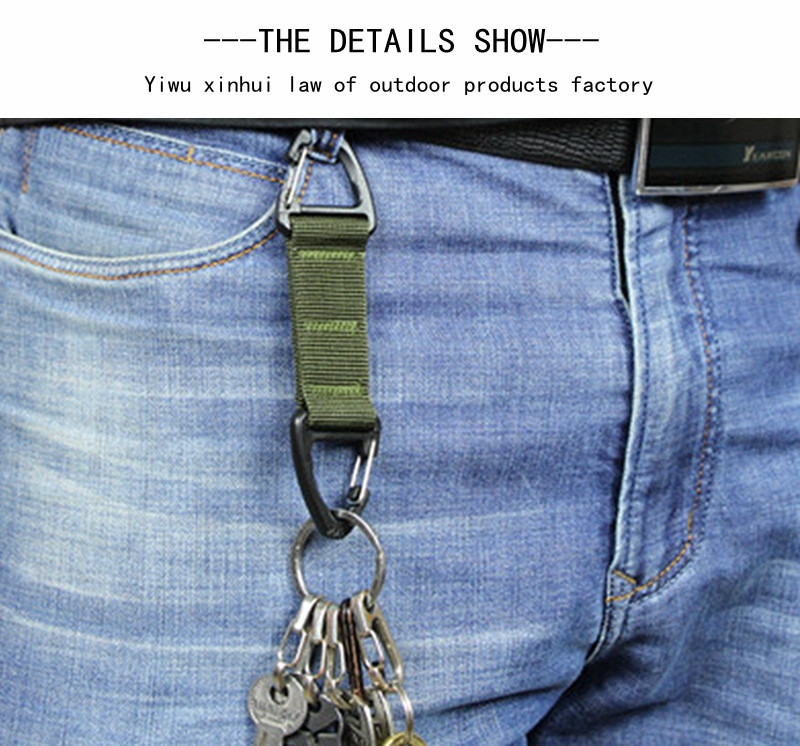 3GB āra kempings pārgājieni Molle karabīne trīsstūra sprādzes siksnas stiprinājums sprādzes jostas klipsis Atslēgas atslēgas āķis