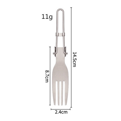 TELJES titán összecsukható fogazott kanál kültéri kemping piknik kanál titánötvözet kanál villa titán kanál titán asztali háború
