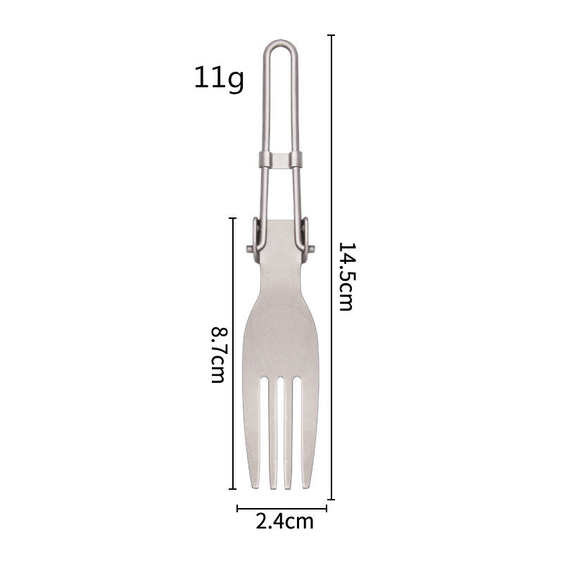 TELJES titán összecsukható fogazott kanál kültéri kemping piknik kanál titánötvözet kanál villa titán kanál titán asztali háború