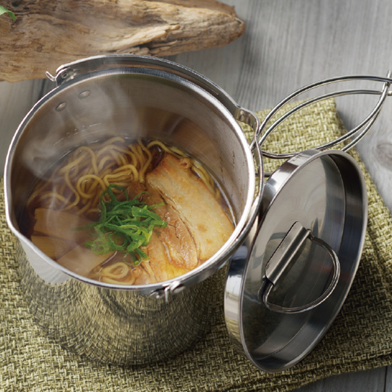 5db kemping edénykészlet kültéri hordozható piknik edénykészlet rozsdamentes acél vízforraló tál csésze étkészlet főzőtartozék