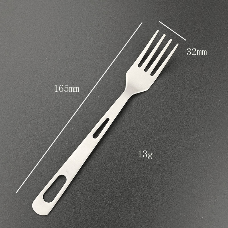 Kültéri kemping evőeszközök 3 részes evőeszköz kanál teljes titán étkészlet Szuper könnyen hordozható étkezési eszközök nyugati ételek