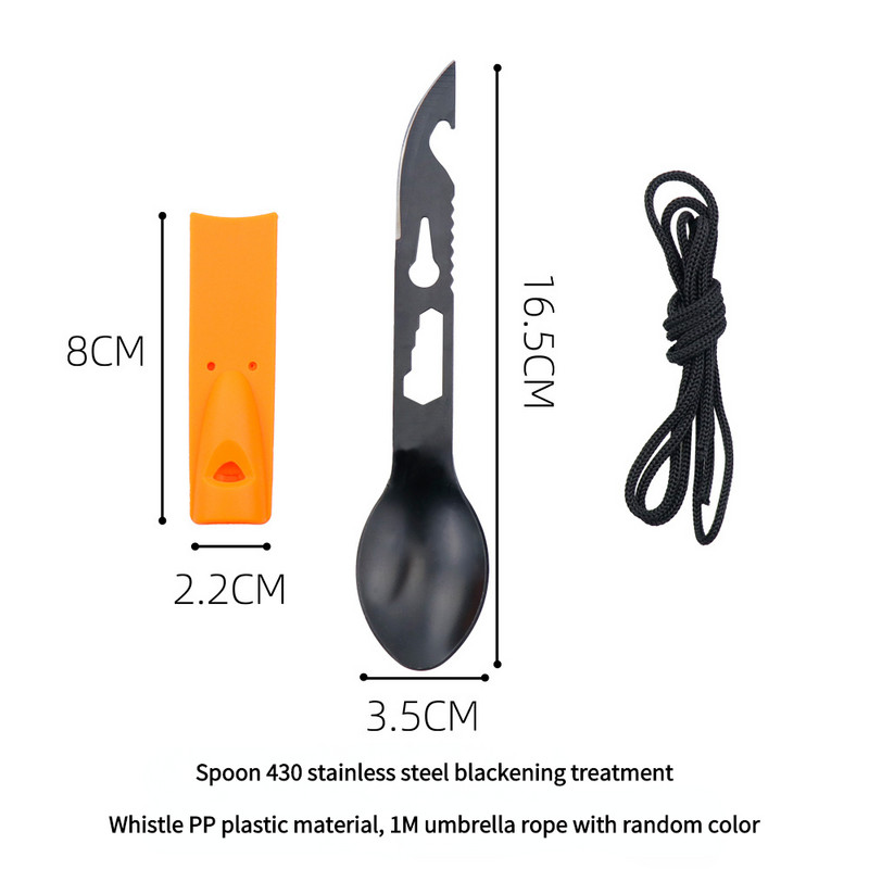 Āra karotes svilpes komplekts Pārgājieni Medības Mugursoma EDC Daudzfunkcionāli galda piederumi Kempinga izdzīvošanas piederumi