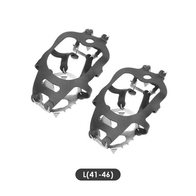 18 zobu pretslīdes pārsegi apaviem makšķerēšanai ledus skavas sniega apaviem, pārgājieniem ziemas kāpšanai kempingam alpīnisma pārsegi