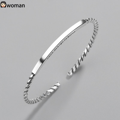 Винтидж сребърна гривна с рибен ръкав, дамска и мъжка малка ръчна усукваща се лента за ръка Мъжки ежедневни модни бохо бижута