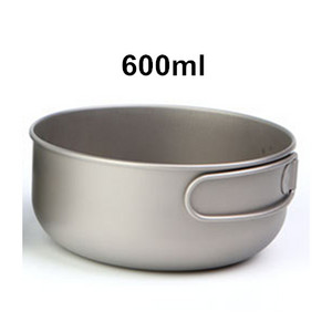 Kültéri kemping titán tál ultrakönnyű hordozható 450 ml 500 ml 600 ml kemping evőeszköz piknik utazáshoz hátizsákkal