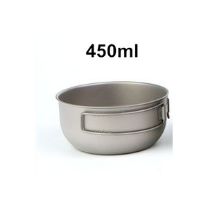 Kültéri kemping titán tál ultrakönnyű hordozható 450 ml 500 ml 600 ml kemping evőeszköz piknik utazáshoz hátizsákkal