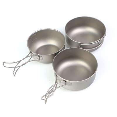 Outdoor Camping Titanium Bowl ülikerge kaasaskantav 450 ml 500 ml 600 ml matkalauanõud piknikureiside seljakotivarustuseks