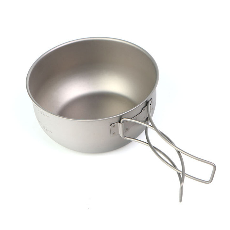 Kültéri kemping titán tál ultrakönnyű hordozható 450 ml 500 ml 600 ml kemping evőeszköz piknik utazáshoz hátizsákkal