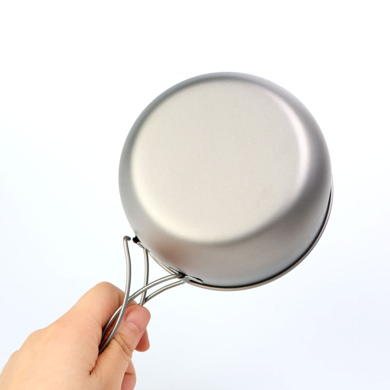 Kültéri kemping titán tál ultrakönnyű hordozható 450 ml 500 ml 600 ml kemping evőeszköz piknik utazáshoz hátizsákkal