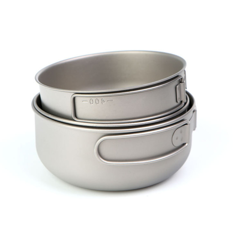 Kültéri kemping titán tál ultrakönnyű hordozható 450 ml 500 ml 600 ml kemping evőeszköz piknik utazáshoz hátizsákkal