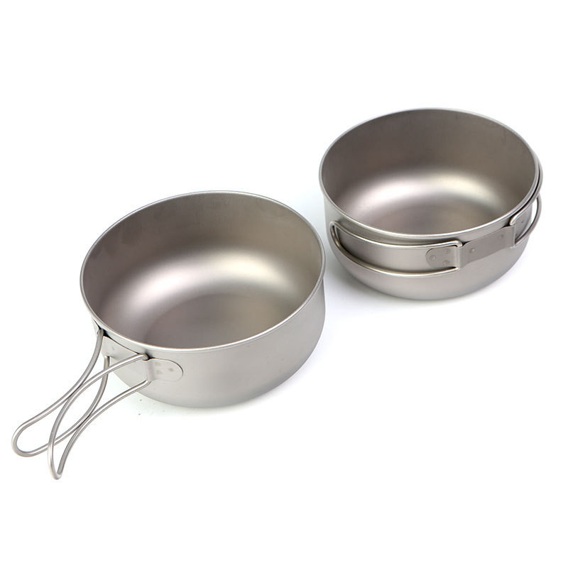 Kültéri kemping titán tál ultrakönnyű hordozható 450 ml 500 ml 600 ml kemping evőeszköz piknik utazáshoz hátizsákkal