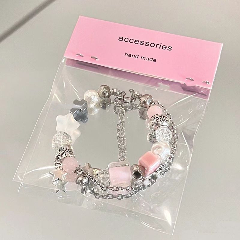 Narukvica s križem od zvjezdanog pentagrama za žene Slatki, hladni šarm, vintage trendovski nakit, korejski modni estetski dodaci, poklon