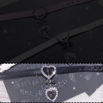 Y2k 90. gadu estētiskā kalnu akmens mīlestība sirds loka ādas rokassprādze sievietēm salds šarms kristāla aproce Harajuku modes rotaslietas jauns