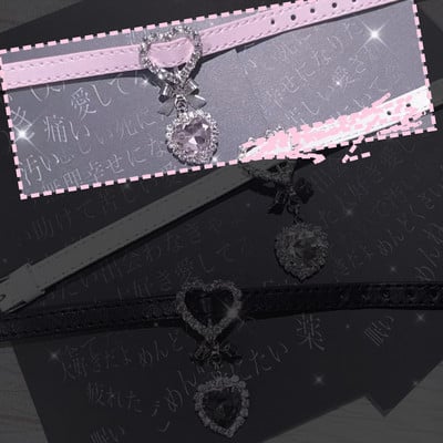 Y2k 90. gadu estētiskā kalnu akmens mīlestība sirds loka ādas rokassprādze sievietēm salds šarms kristāla aproce Harajuku modes rotaslietas jauns