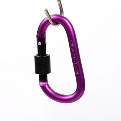 D típusú hegymászó zár kültéri hegymászó kempingezéshez, merész alumínium ötvözet zárócsat kulcstartó Multi Survival Gear utazási kiegészítők