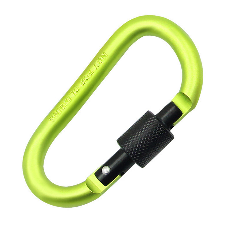 D típusú hegymászó zár kültéri hegymászó kempingezéshez, merész alumínium ötvözet zárócsat kulcstartó Multi Survival Gear utazási kiegészítők