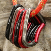 25KN karabinas 4 colių vartų automatinio užrakinimo užraktas raktų pakabuko užsegimas spyruoklinis raktų pakabukas kabliukas sagtis raktų pakabukas laipiojimo įrangos įranga