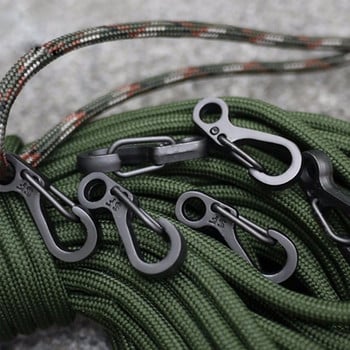 10 τεμ/παρτίδα Mini Carabiner Paracord Tactical Gear Hooks Μπρελόκ Camping EDC Survival Climbing SF Spring σακίδιο πλάτης κουμπώματα Μπρελόκ