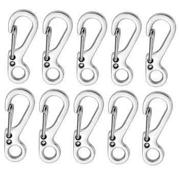 10 τεμ/παρτίδα Mini Carabiner Paracord Tactical Gear Hooks Μπρελόκ Camping EDC Survival Climbing SF Spring σακίδιο πλάτης κουμπώματα Μπρελόκ