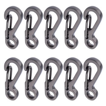 10 τεμ/παρτίδα Mini Carabiner Paracord Tactical Gear Hooks Μπρελόκ Camping EDC Survival Climbing SF Spring σακίδιο πλάτης κουμπώματα Μπρελόκ