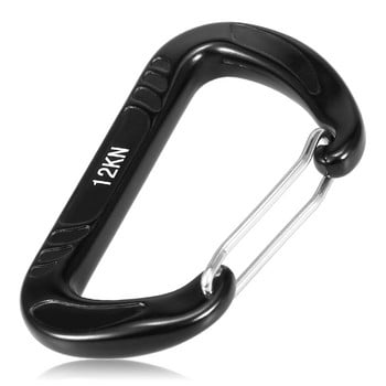 Lixada 4PCS 12KN Heavy Duty Carabiner Climbing Carabiner Steel Spring Clip Hammock Climbing Equipment Mosqueton Carabiner